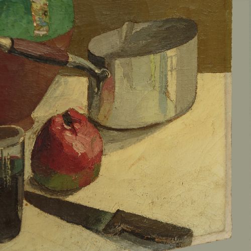 LARGE STILL LIFE OIL PAINTING DATED 1927 - ADDITIONAL PHOTO 6