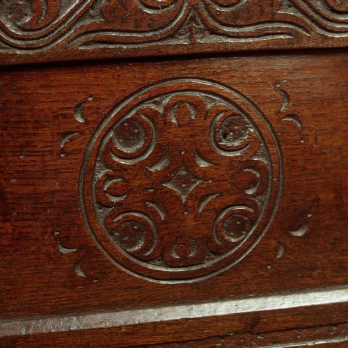 SMALL 18THC OAK COFFER - ADDITIONAL PHOTO 7