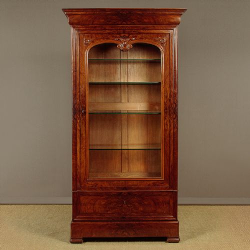 Burr Walnut Bookcase C.1860