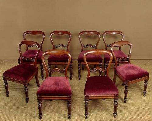 Set of Eight Mahogany Dining Chairs C.1860