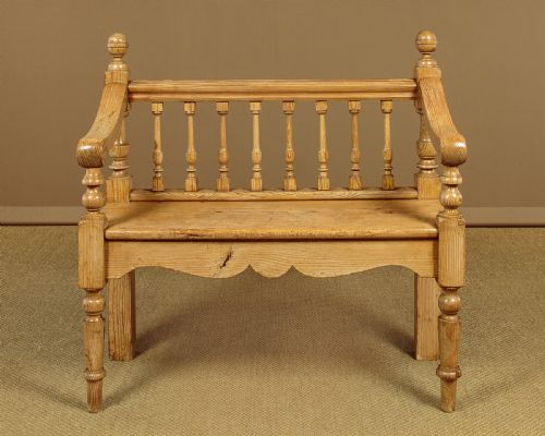 Small Pine Hall Bench C.1880