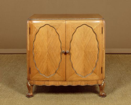 Art Deco Walnut Low Cupboard C.1930