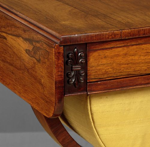 ROSEWOOD PEMBROKE SIDE TABLE C1840 - ADDITIONAL PHOTO 6