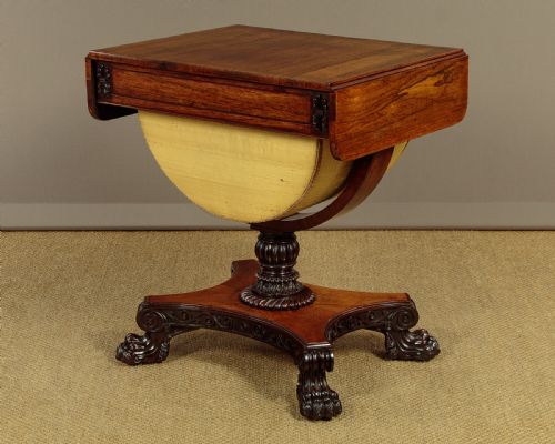 ROSEWOOD PEMBROKE SIDE TABLE C1840 - ADDITIONAL PHOTO 10