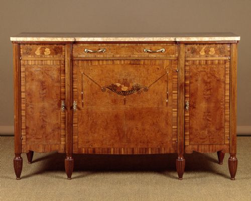 Marquetry Inlaid Art Deco Sideboard C.1930