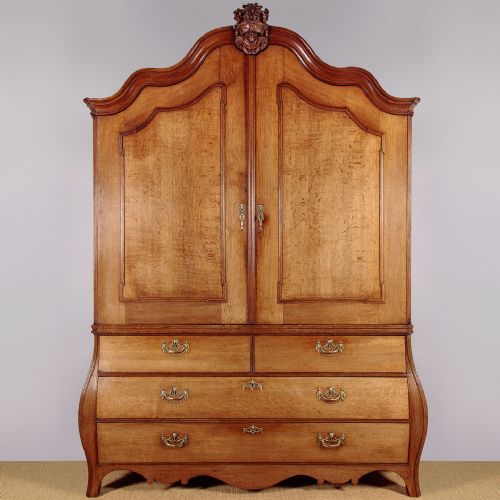 Large Dutch Oak Linen Cupboard C.1780