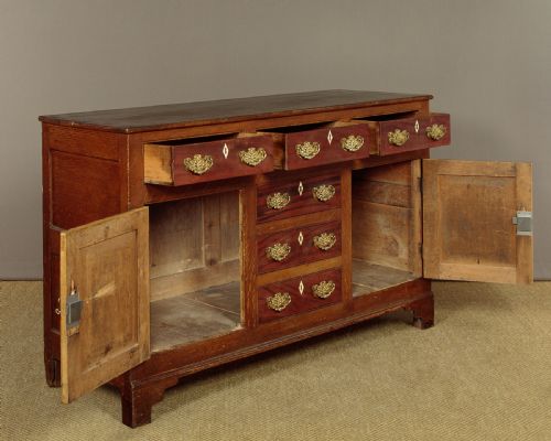 PAINTED PINE KITCHEN DRESSER BASE C1840 - ADDITIONAL PHOTO 7