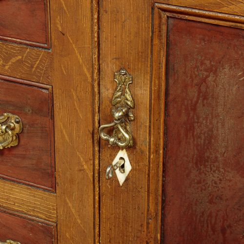 PAINTED PINE KITCHEN DRESSER BASE C1840 - ADDITIONAL PHOTO 9