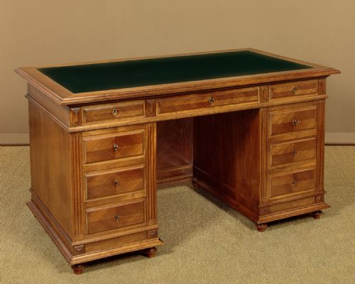 Walnut Kneehole Desk C.1910
