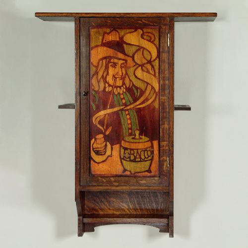 Arts & Crafts Smoker's Cabinet by Liberty & Co. C.1903