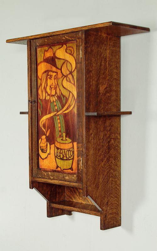 fig 1. Arts & Crafts Smoker's Cabinet by Liberty & Co. c.1903