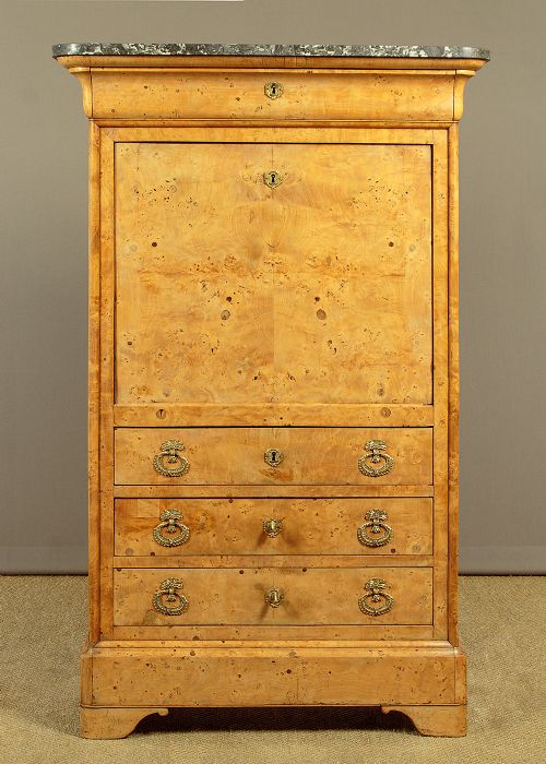 Birch Burr Secretaire Abattant C.1840