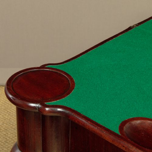 GEORGIAN MAHOGANY FOLD OVER GAMES TABLE C1750 - ADDITIONAL PHOTO 5