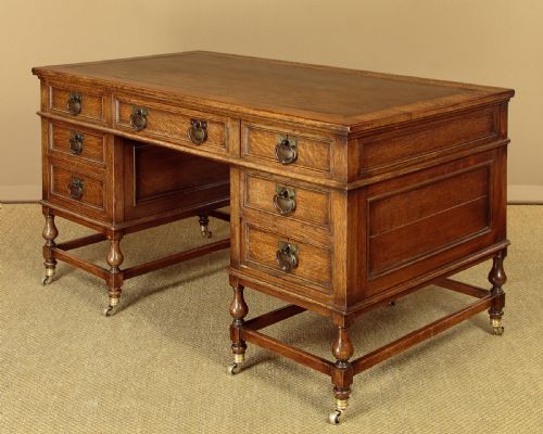 Arts & Crafts Oak Desk C.1905