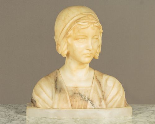 Alabaster Bust of a Woman C.1900