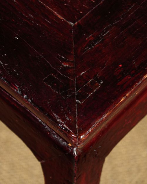 CHINESE ELM SIDE TABLE C1860 - ADDITIONAL PHOTO 4