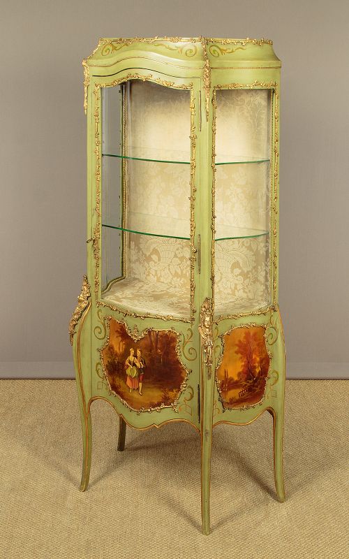 Louis Xv Style Painted Vitrine C.1930
