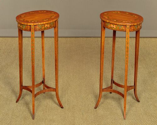 Pair of Painted Satinwood Side Tables C.1930