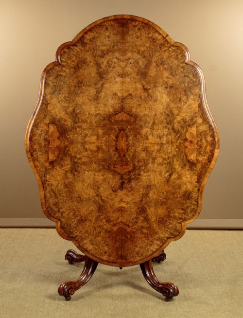 Burr Walnut Pedestal Table C.1860