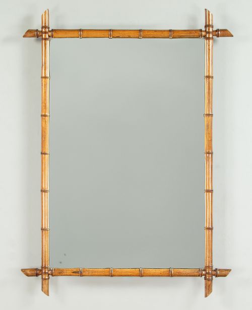 Faux Bamboo Wall Mirror C.1890