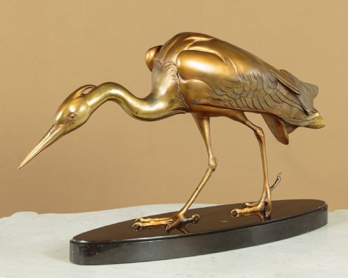 Large Gilded Figure of a Heron C.1930