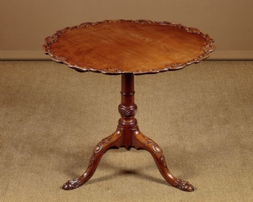 Mahogany Pie Crust Tripod Table by Wylie & Lochhead of Glasgow C.1920
