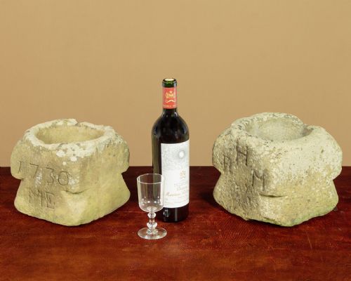 TWO 18THC STONE MORTARS - ADDITIONAL PHOTO 1