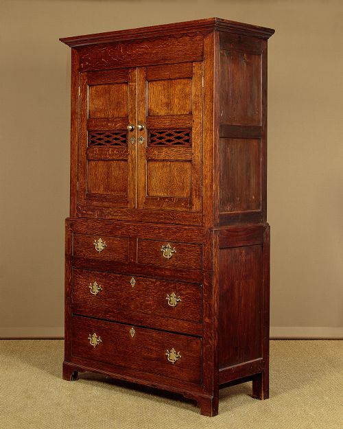 Welsh Oak Bread & Cheese Cupboard C.1820