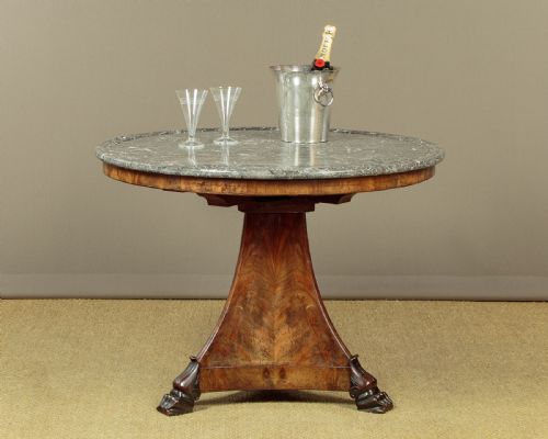 MARBLE TOP GUERIDON CENTRE TABLE C1820 - ADDITIONAL PHOTO 1