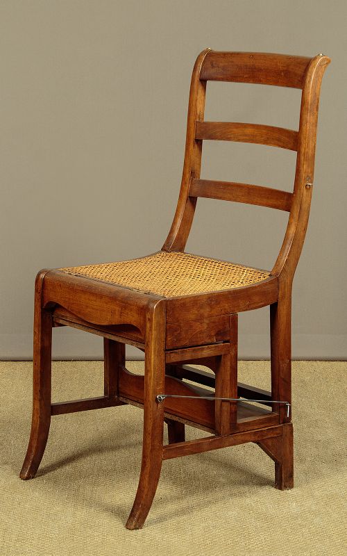 Metamorphic Library Steps & Side Chair C.1860
