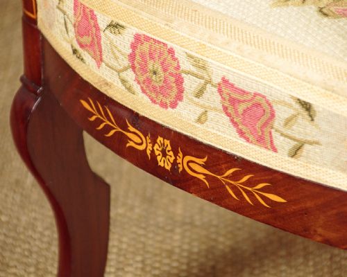 INLAID MAHOGANY ARMCHAIRS C1840 - ADDITIONAL PHOTO 8