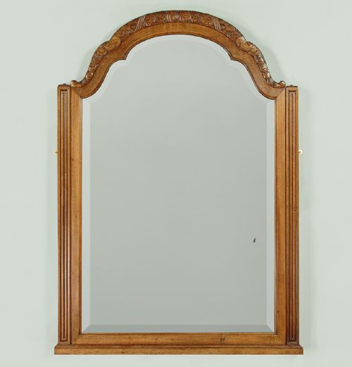 Walnut Art Deco Overmantle Mirror C.1930