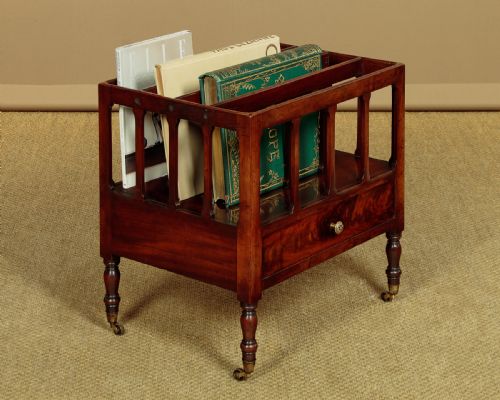 MAHOGANY CANTERBURY OR MAGAZINE TIDY C1830 - ADDITIONAL PHOTO 1