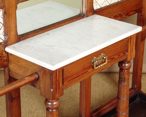 LARGE PINE HALLSTAND C1880 - ADDITIONAL PHOTO 6