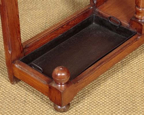 LARGE PINE HALLSTAND C1880 - ADDITIONAL PHOTO 11