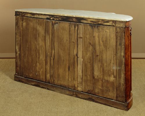WALNUT MARBLE TOP SIDE CABINET C1870 - ADDITIONAL PHOTO 7