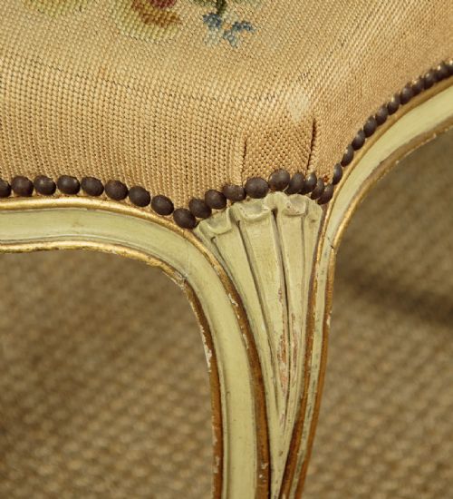 PAIR OF PAINTED STOOLS C1930 - ADDITIONAL PHOTO 3