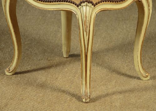 PAIR OF PAINTED STOOLS C1930 - ADDITIONAL PHOTO 4