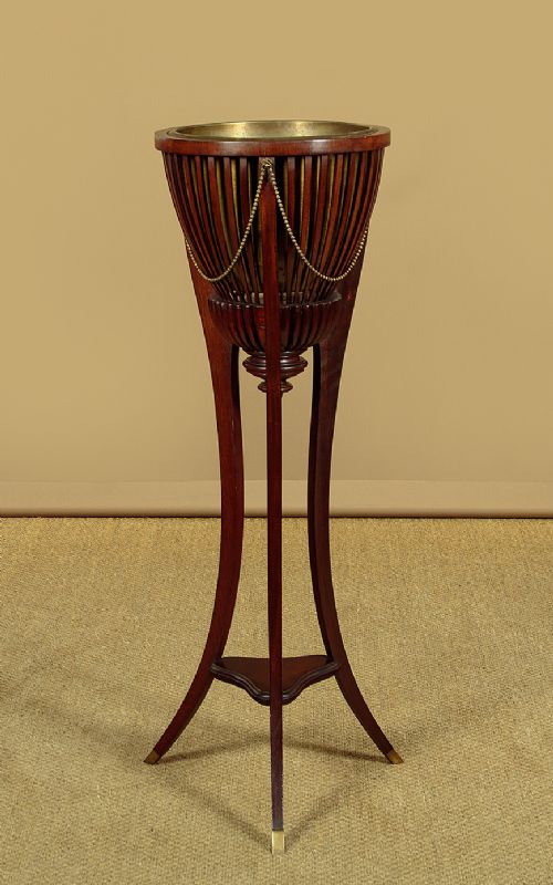 Mahogany & Brass Jardeniere & Stand C.1910