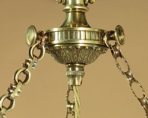 GLASS PLAFONNIER OR HANGING LIGHT C1910 - ADDITIONAL PHOTO 7