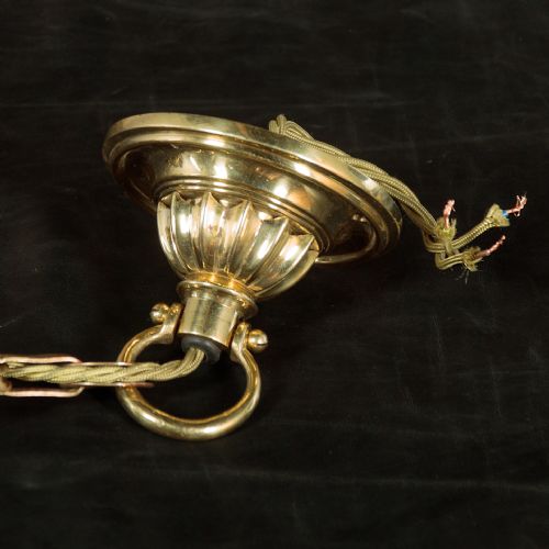 GLASS PLAFONNIER OR HANGING LIGHT C1910 - ADDITIONAL PHOTO 9
