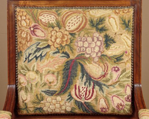 PAIR OF LARGE TAPESTRY ARMCHAIRS C1910 - ADDITIONAL PHOTO 4