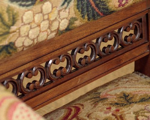 PAIR OF LARGE TAPESTRY ARMCHAIRS C1910 - ADDITIONAL PHOTO 7