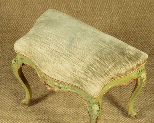 PAIR OF FRENCH PAINTED STOOLS C1930 - ADDITIONAL PHOTO 2