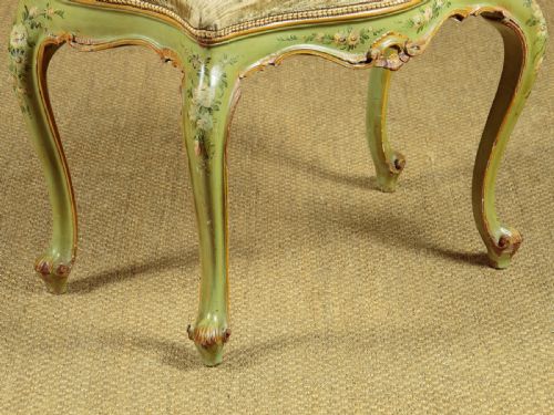 PAIR OF FRENCH PAINTED STOOLS C1930 - ADDITIONAL PHOTO 3