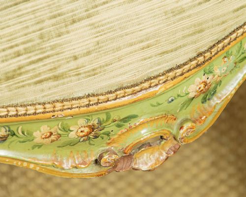 PAIR OF FRENCH PAINTED STOOLS C1930 - ADDITIONAL PHOTO 4