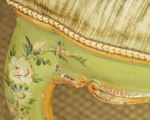 PAIR OF FRENCH PAINTED STOOLS C1930 - ADDITIONAL PHOTO 5