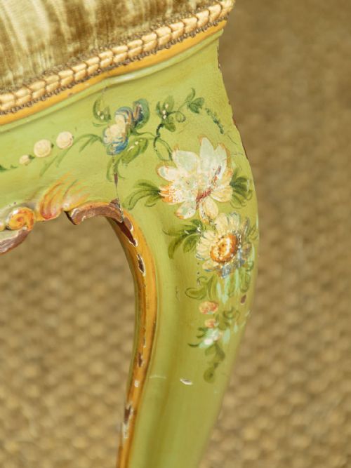 PAIR OF FRENCH PAINTED STOOLS C1930 - ADDITIONAL PHOTO 7