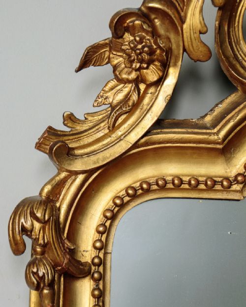GILT OVERMANTLE MIRROR C1890 - ADDITIONAL PHOTO 4