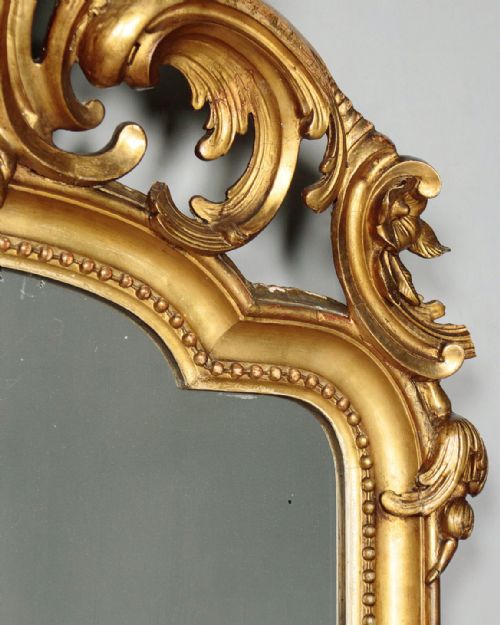 GILT OVERMANTLE MIRROR C1890 - ADDITIONAL PHOTO 5